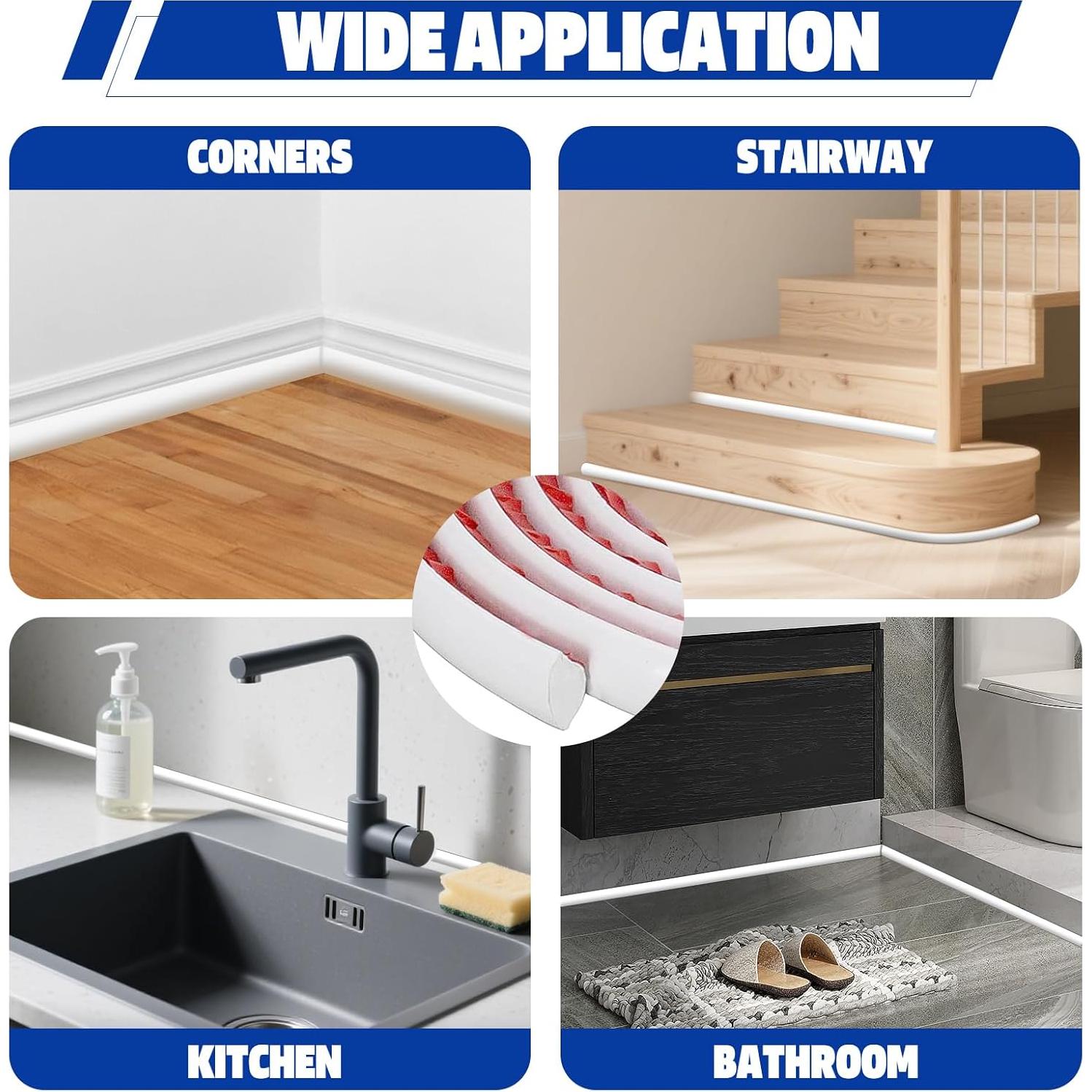 Moldura Flexible Autoadhesiva de Silicona Amistad 6m