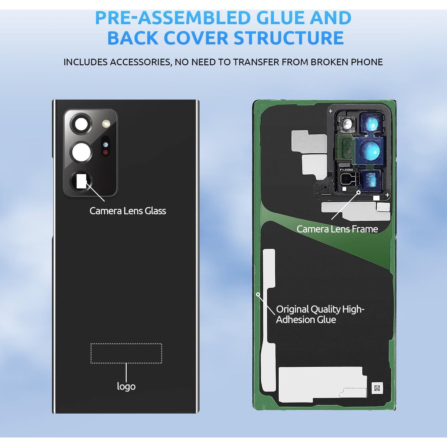 Cristal Trasero Samsung Galaxy Note 20 Ultra Eonpam Negro