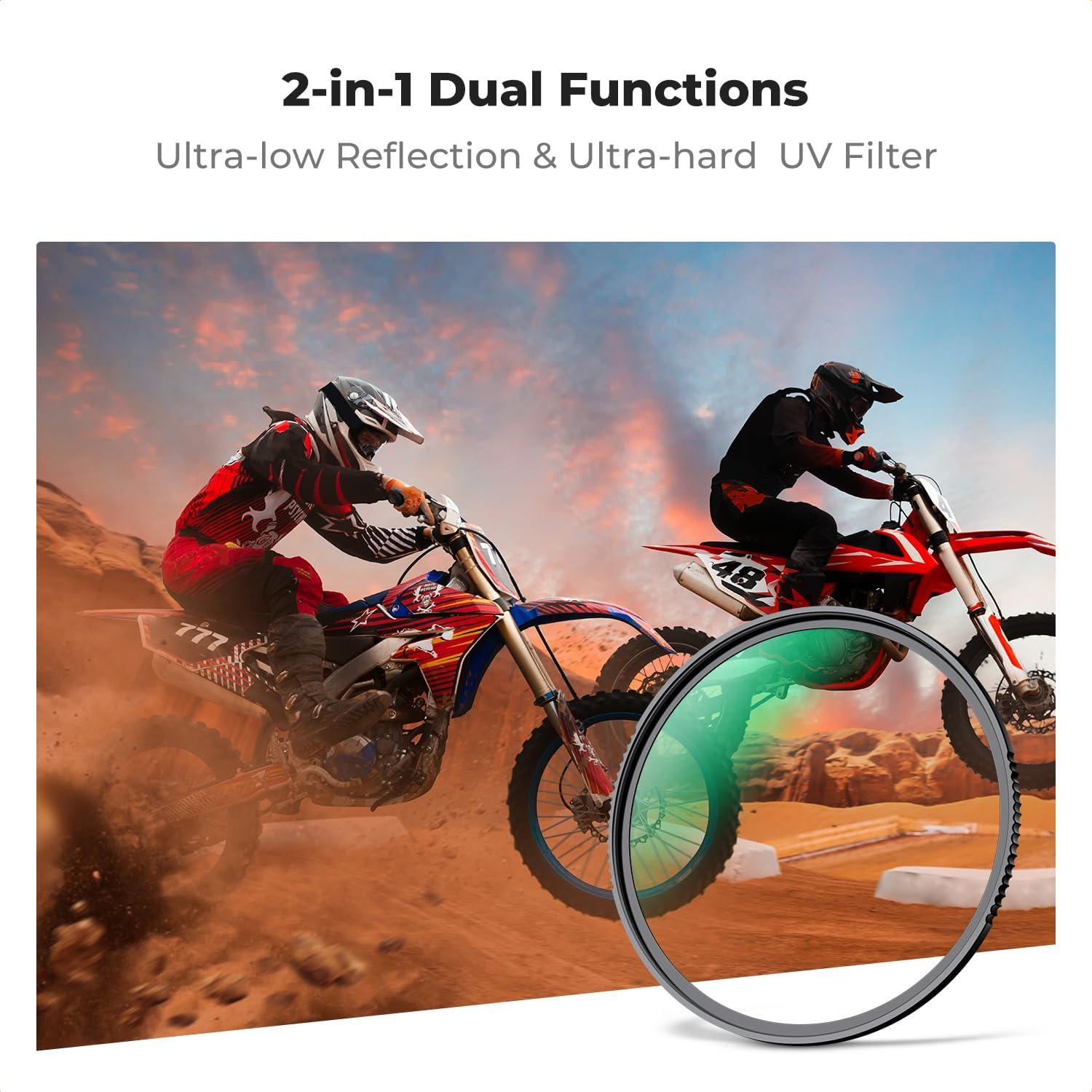 Filtro de Protección UV K&F Concept 37mm Resistente al Agua