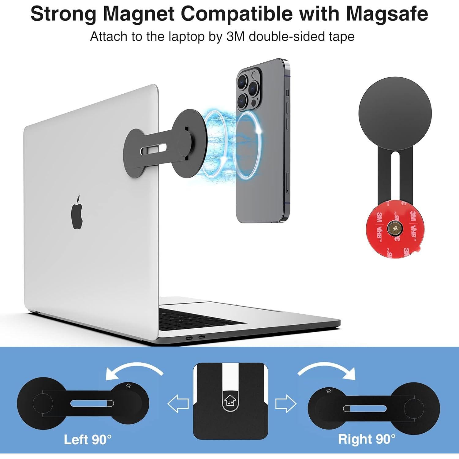 Soporte Magnético para Teléfono Aerbeis para Laptop Negro