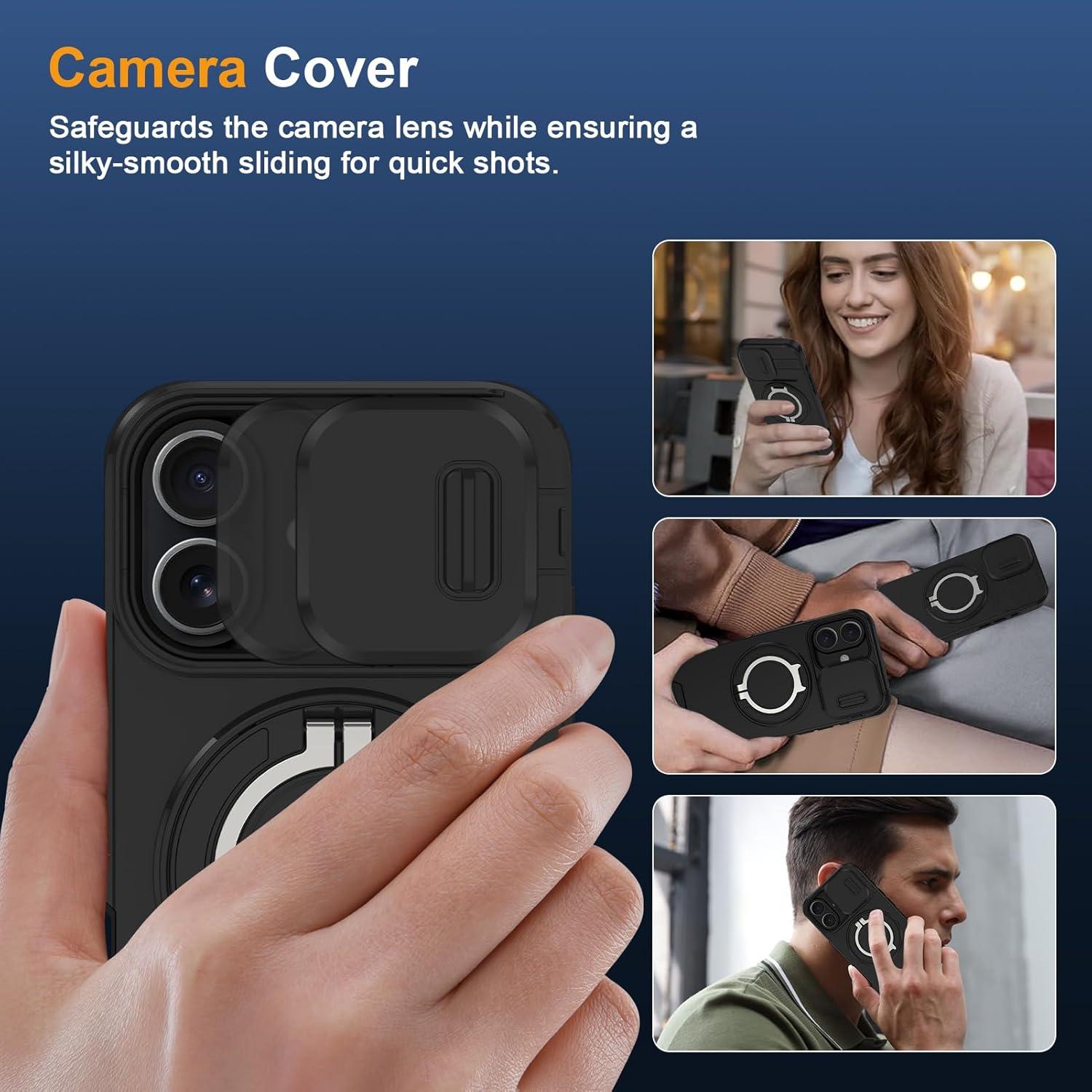 Funda para iPhone 17 con soporte ajustable y protección militar