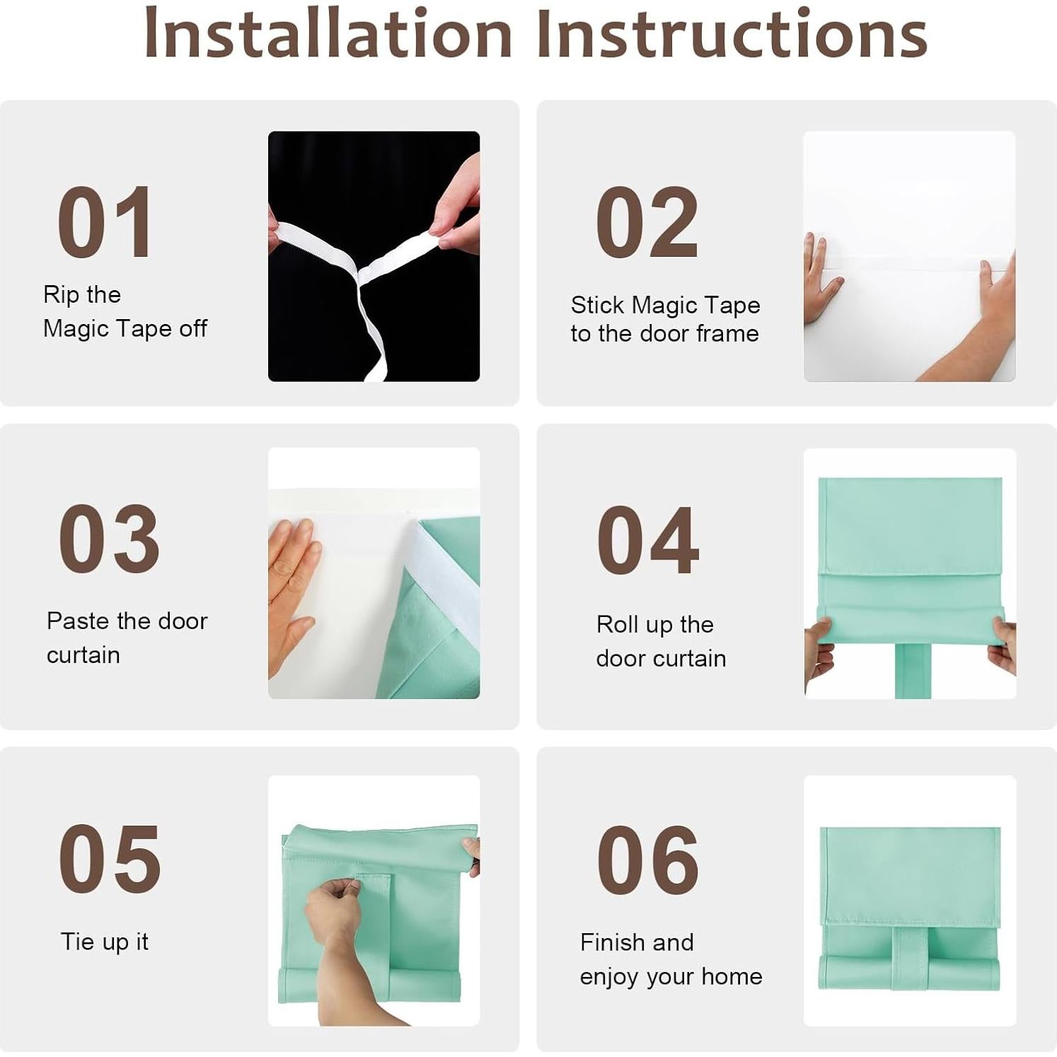 Cortina Opaca WdFour 20x91 cm Aqua para Ventanas de Aula