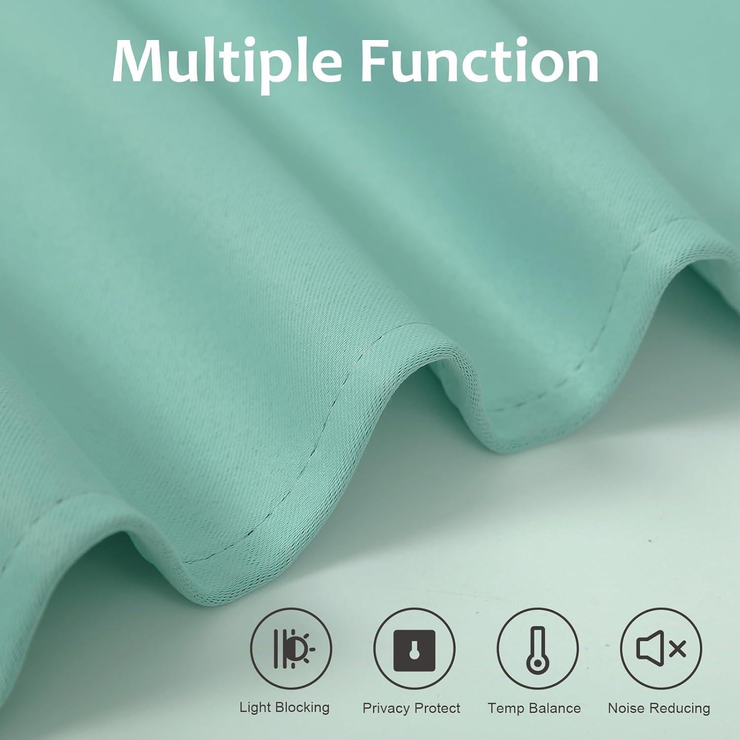 Cortina Opaca WdFour 20x91 cm Aqua para Ventanas de Aula