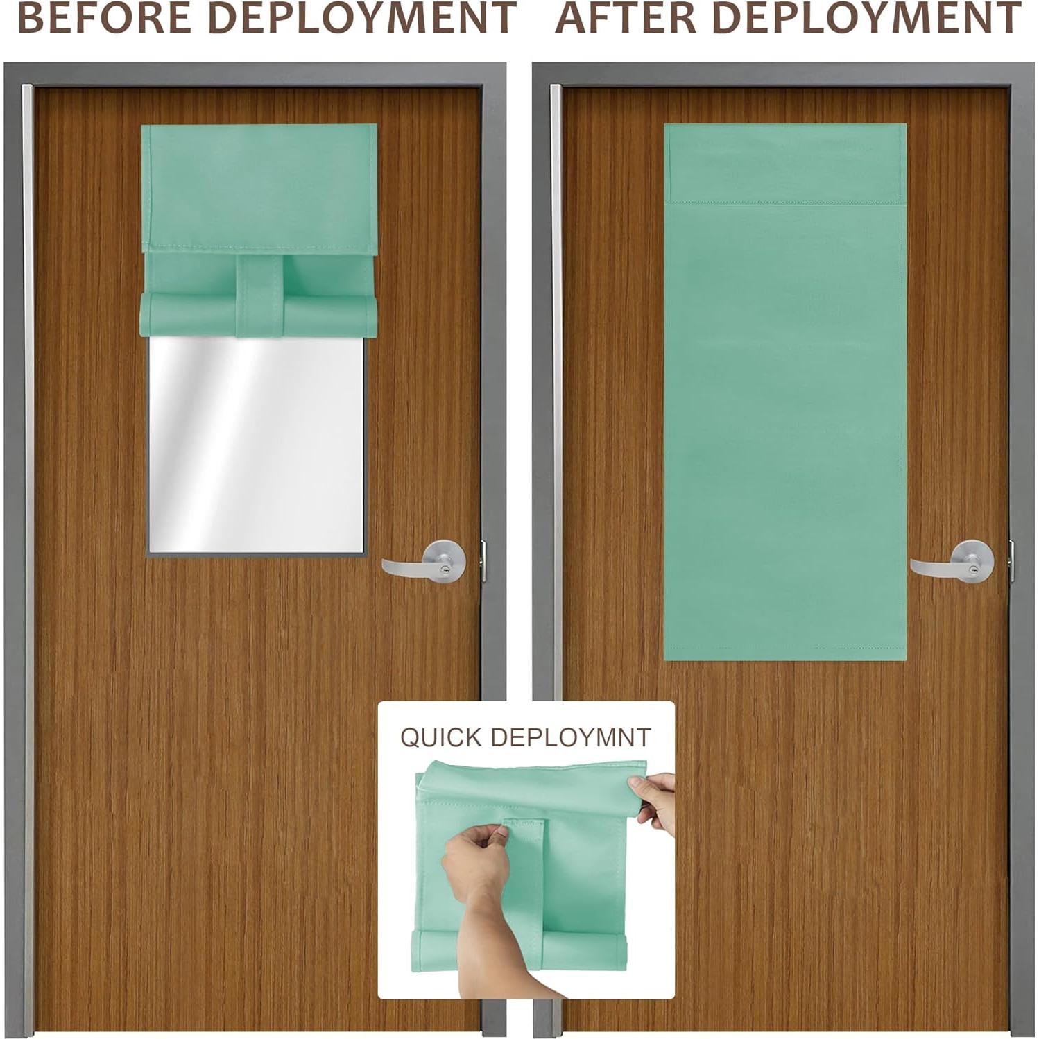 Cortina Opaca WdFour 20x91 cm Aqua para Ventanas de Aula