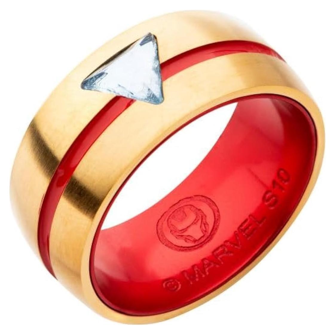 Anillo Arc Reactor CZ Iron Man - Licencia Marvel - Talla 12