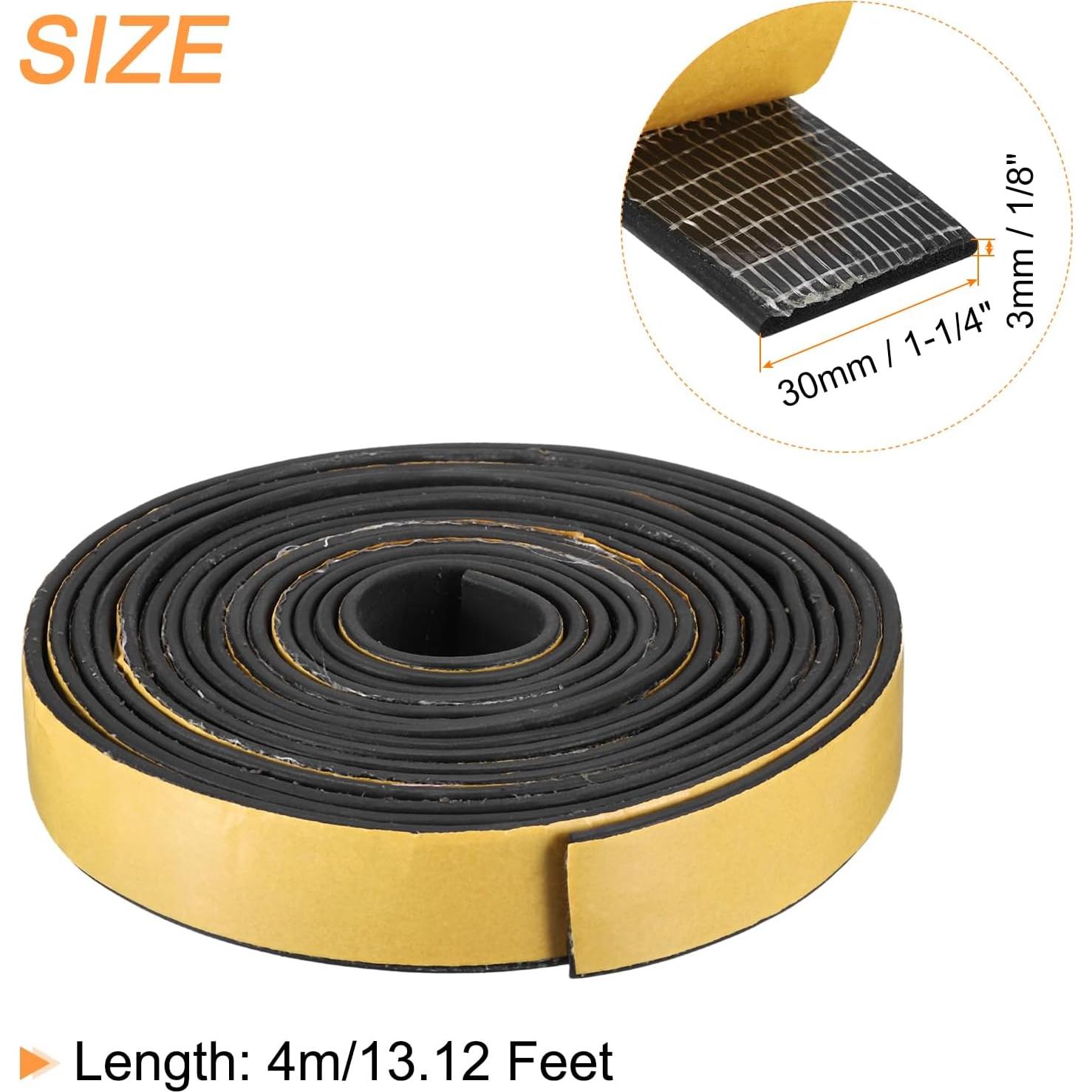 Cinta de Sellado Adhesiva uxcell EPDM 3.2cm x 0.3cm x 4m
