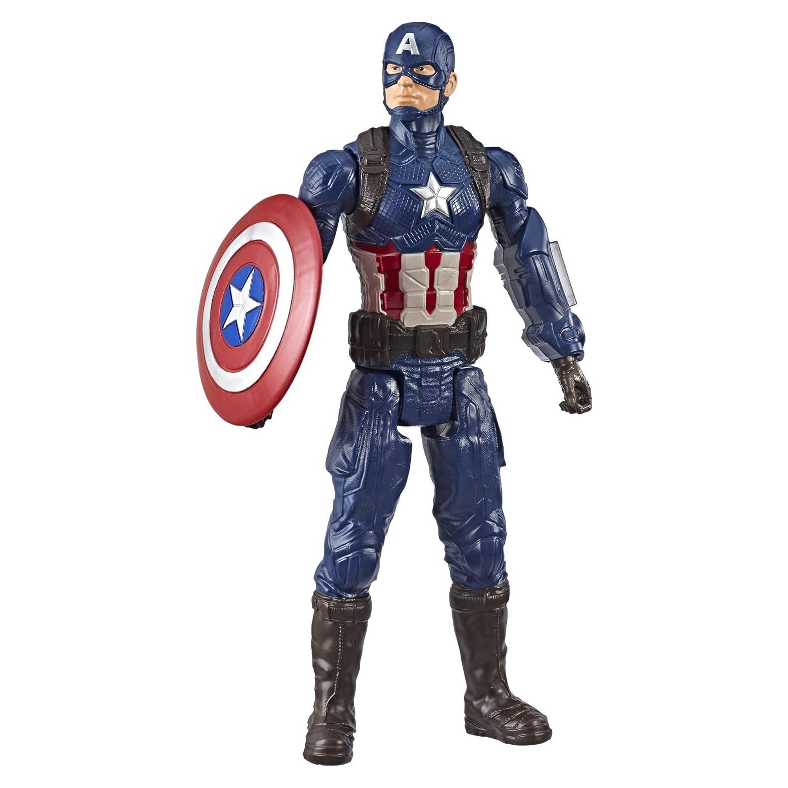 Avengers: Endgame Titan Hero Series Captain America 12"-Scale Super Hero Action Figure Toy with Titan Hero Power Fx Port