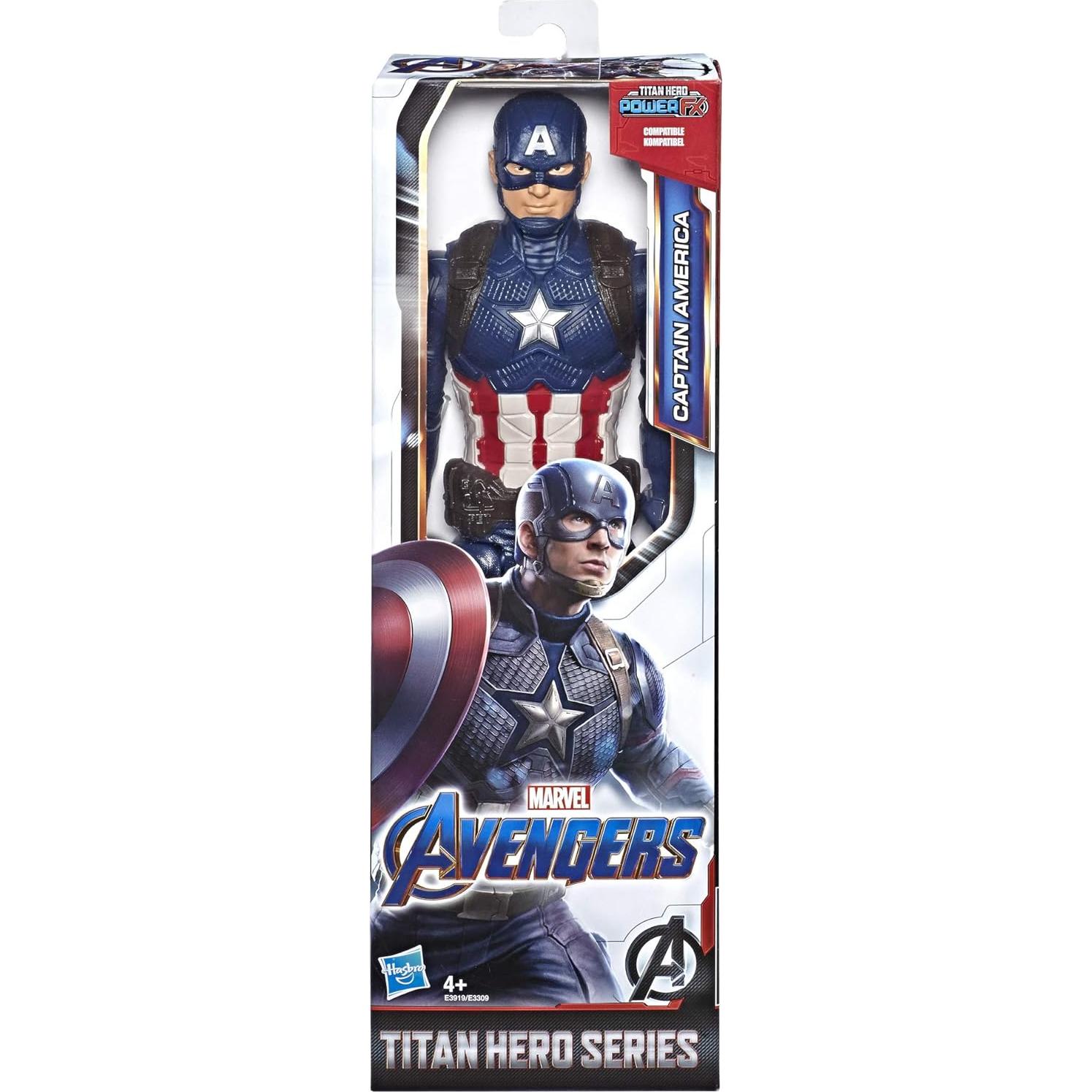 Avengers: Endgame Titan Hero Series Captain America 12"-Scale Super Hero Action Figure Toy with Titan Hero Power Fx Port