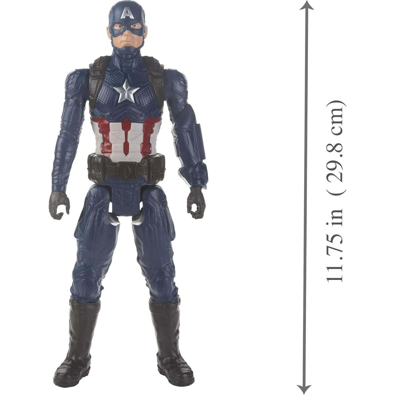 Avengers: Endgame Titan Hero Series Captain America 12"-Scale Super Hero Action Figure Toy with Titan Hero Power Fx Port