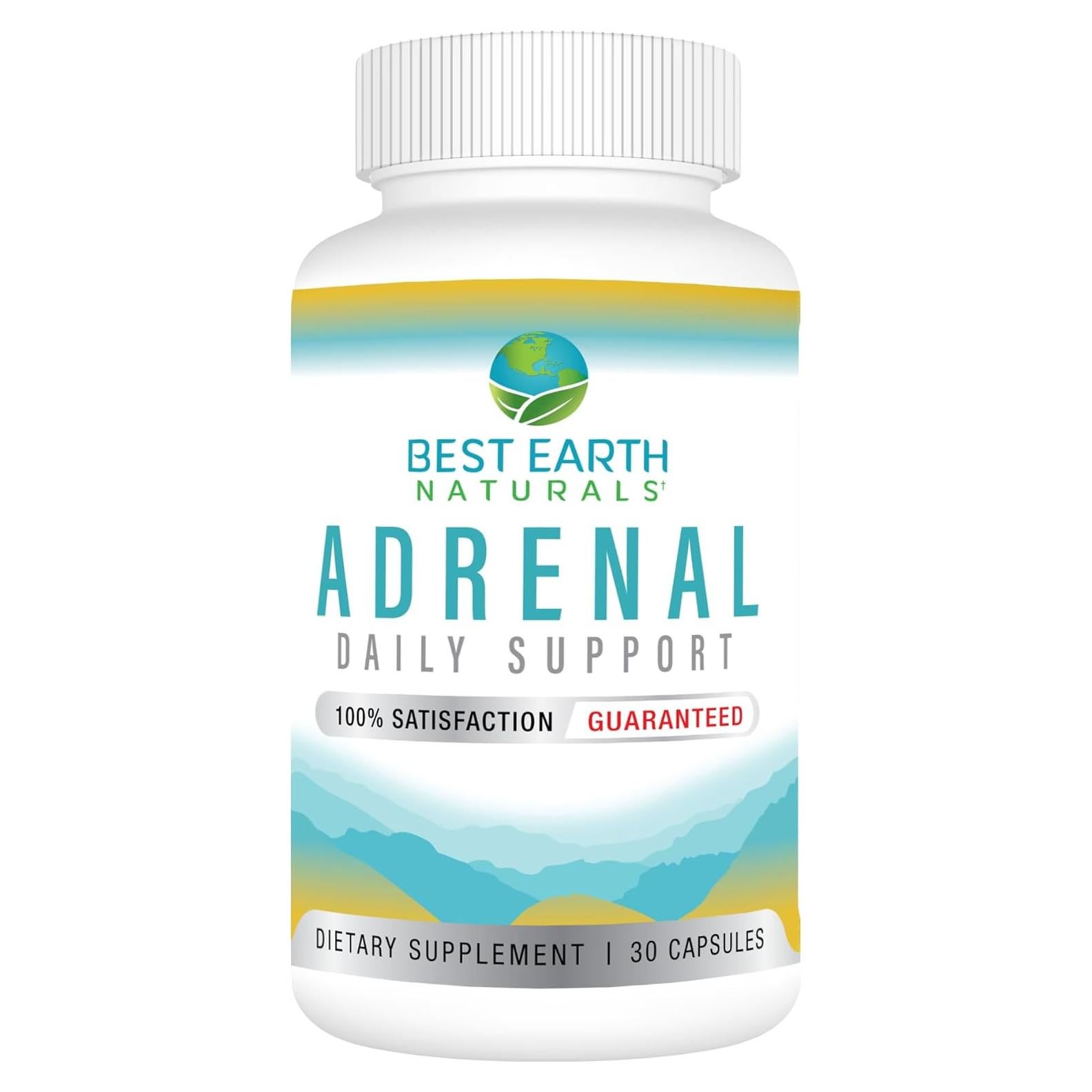 Suplemento Adrenal Mejores Naturales 30 Cápsulas - Albahaca Sagrada, Vitaminas B, Ashwagandha