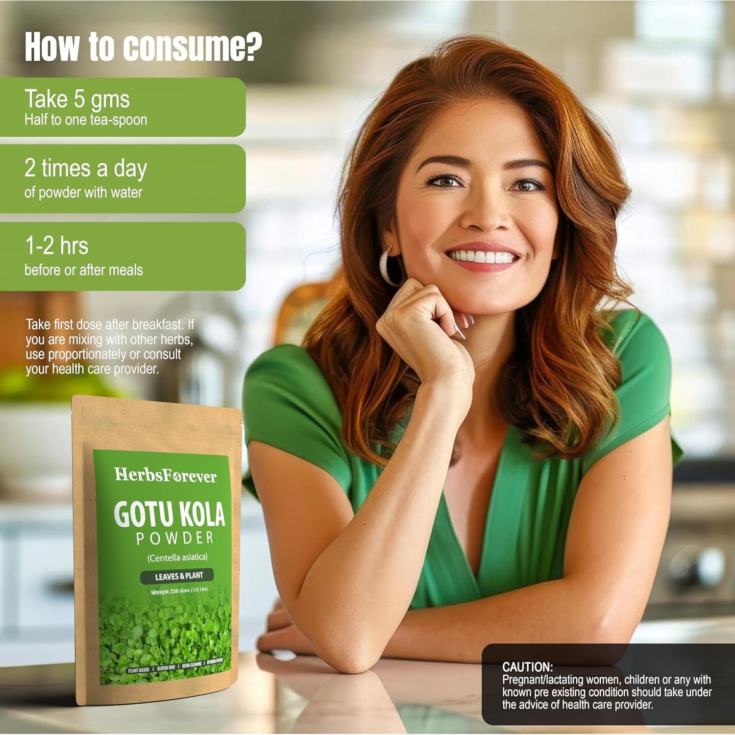 Polvo de Gotu Kola Herbsforever 230g | Centella Asiática Vegano