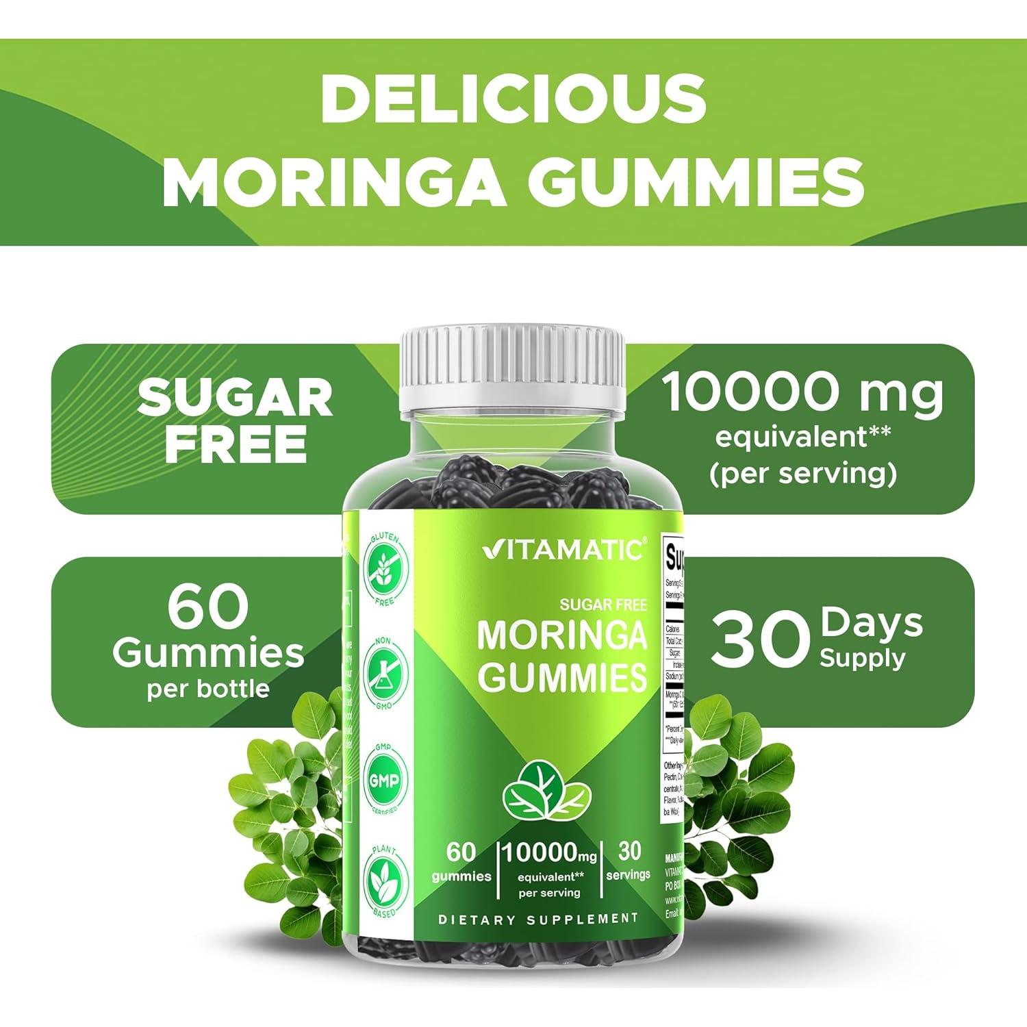 Gomitas Veganas de Moringa Vitamatic 60 Unidades Sin Azúcar