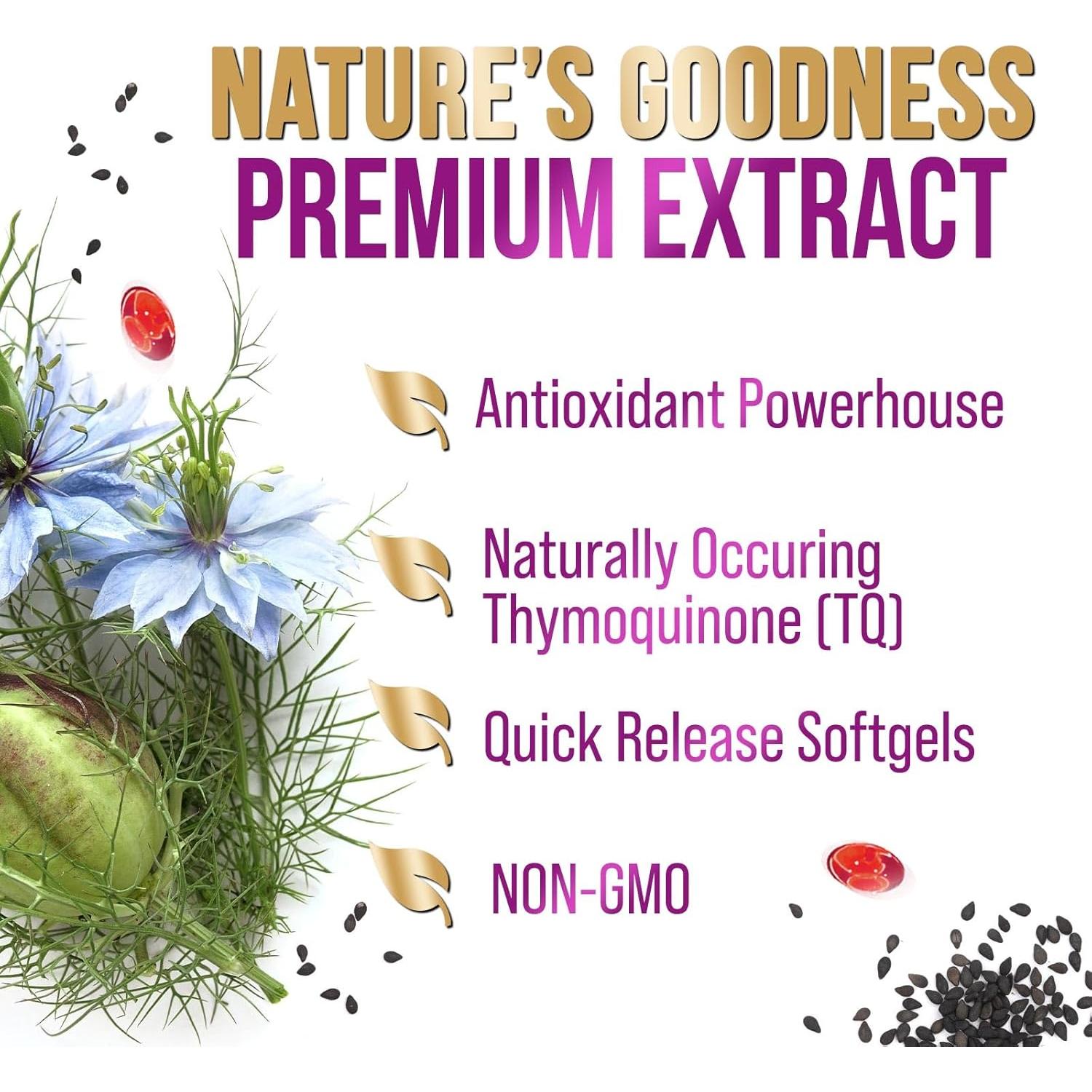 Aceite de Semilla Negra 1000mg Nature's Peak - 60 Softgels