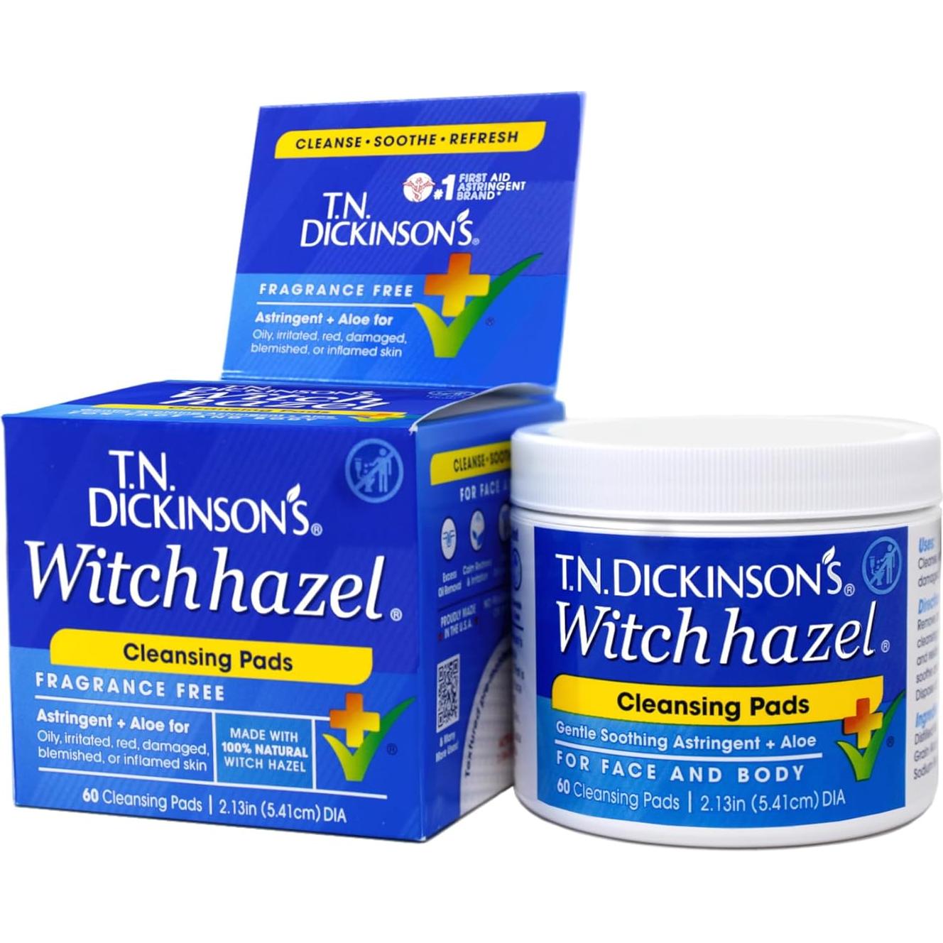 Toallitas Limpiadoras T.N. Dickinson's con Aloe 60 Unidades