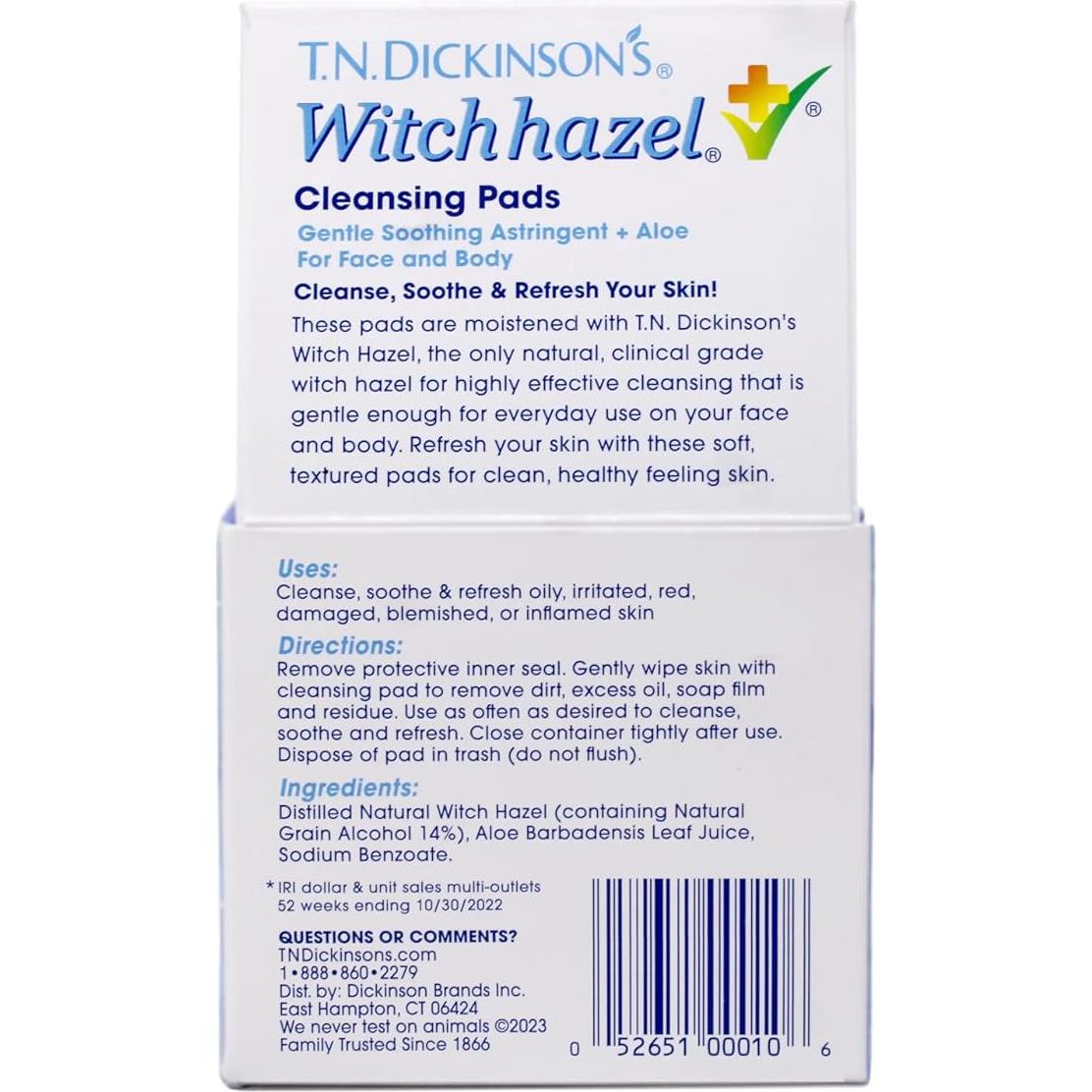 Toallitas Limpiadoras T.N. Dickinson's con Aloe 60 Unidades