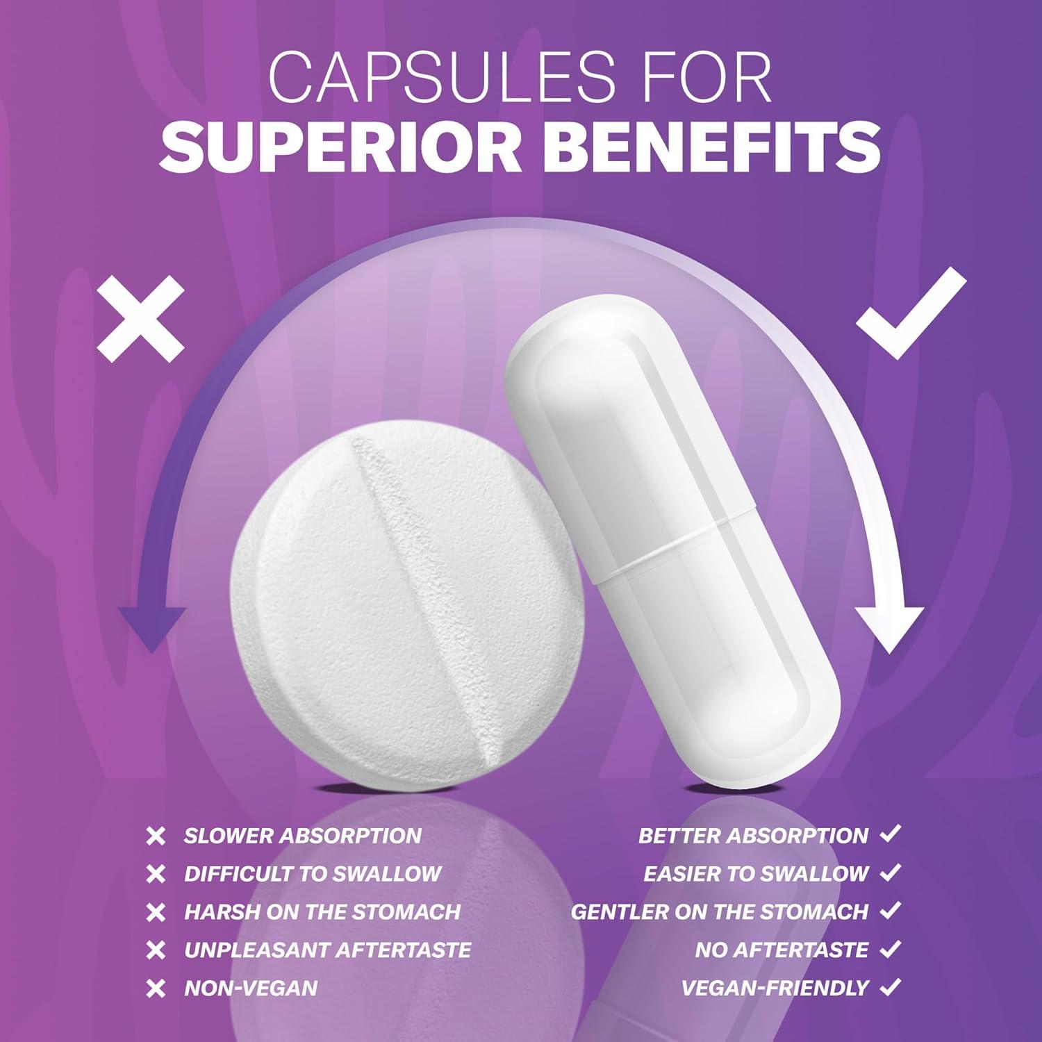 Cápsulas de Musgo Marino Irlandés TrueSeaMoss 120 Unidades 1600mg