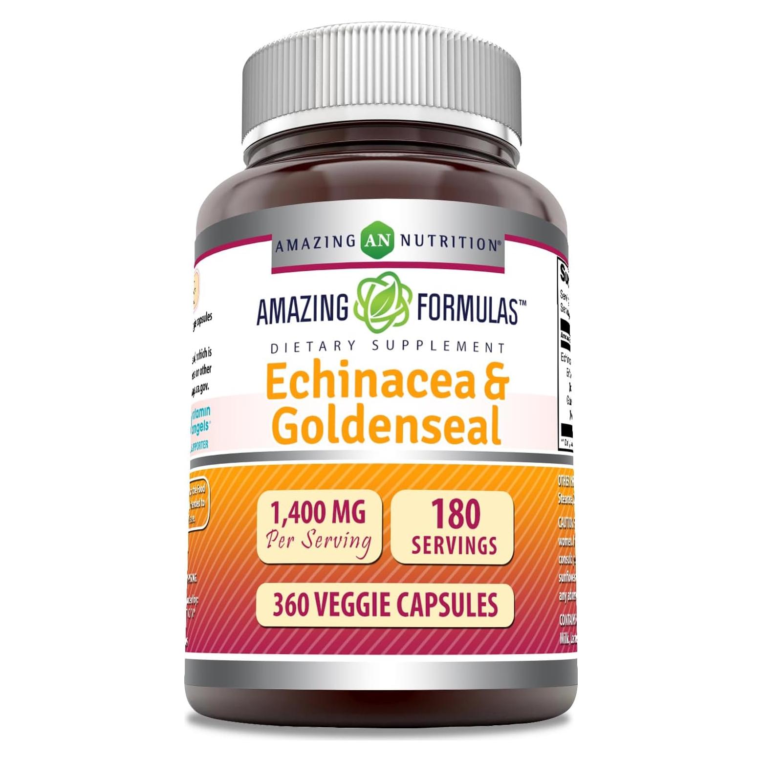 Suplemento de Equinácea Amazing Formulas 1400 Mg 360 Cápsulas