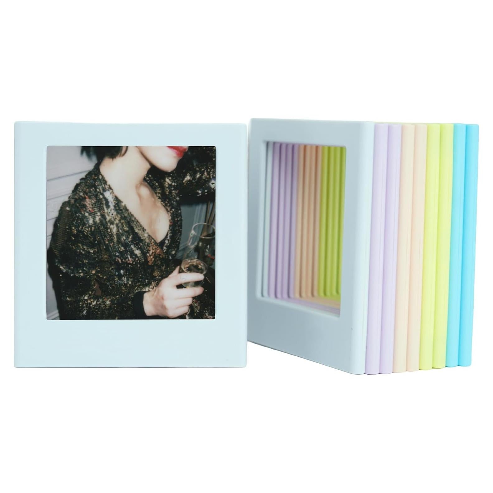 NONS 10 Pcs Marcos Magnéticos para Fotos Instax Square 7.1x8.6 cm