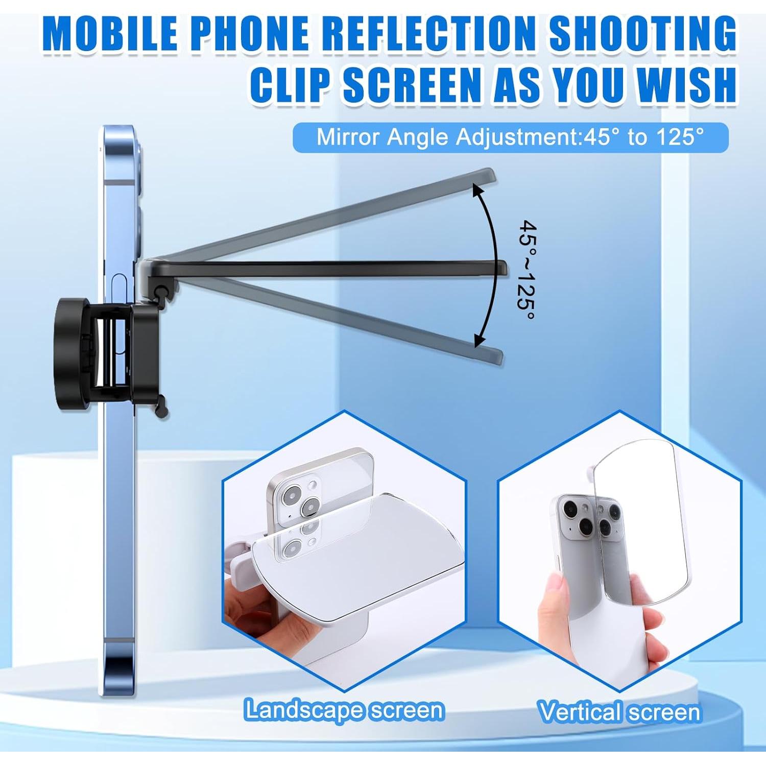 Kit de Espejo de Reflexión HD Ajustable ZHUAWAI para Smartphone