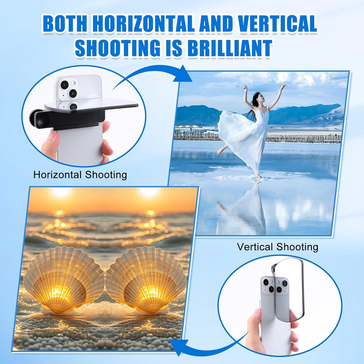 Kit de Espejo de Reflexión HD Ajustable ZHUAWAI para Smartphone