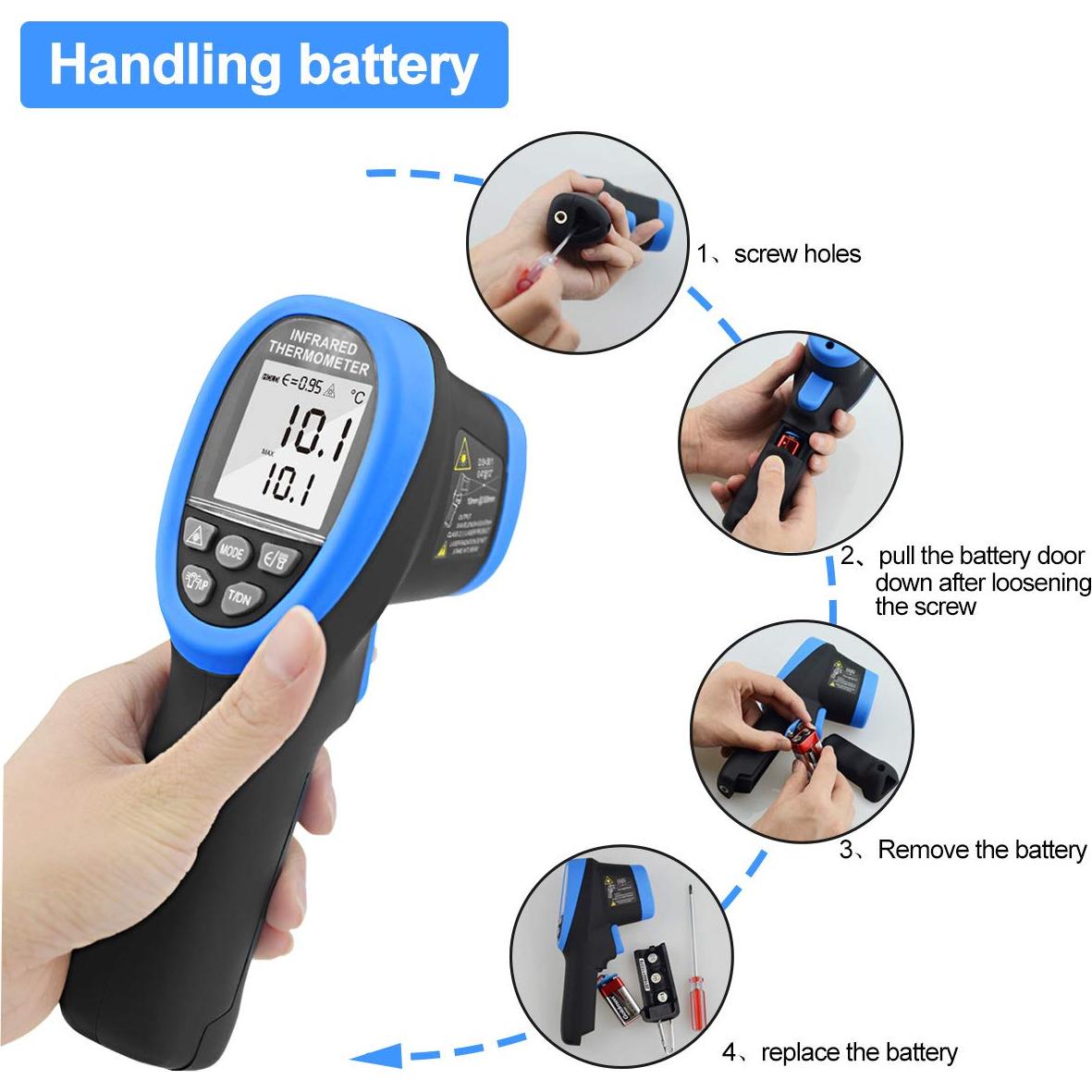 Termómetro Infrarrojo AOPUTTRIVER AP-2732 -50°C a 1500°C
