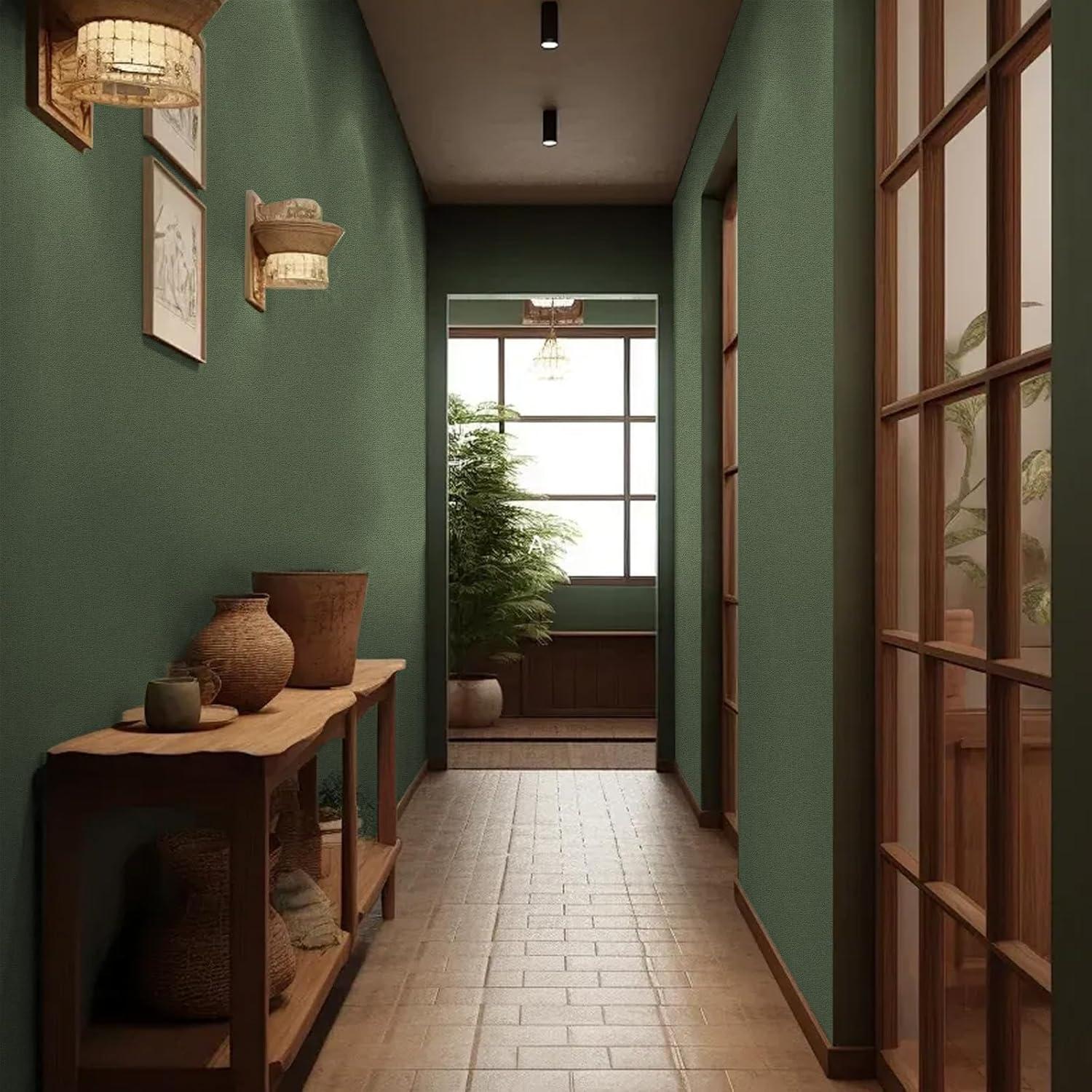 Papel Tapiz Verde Abyssaly Autoadhesivo 45x300 cm Removible