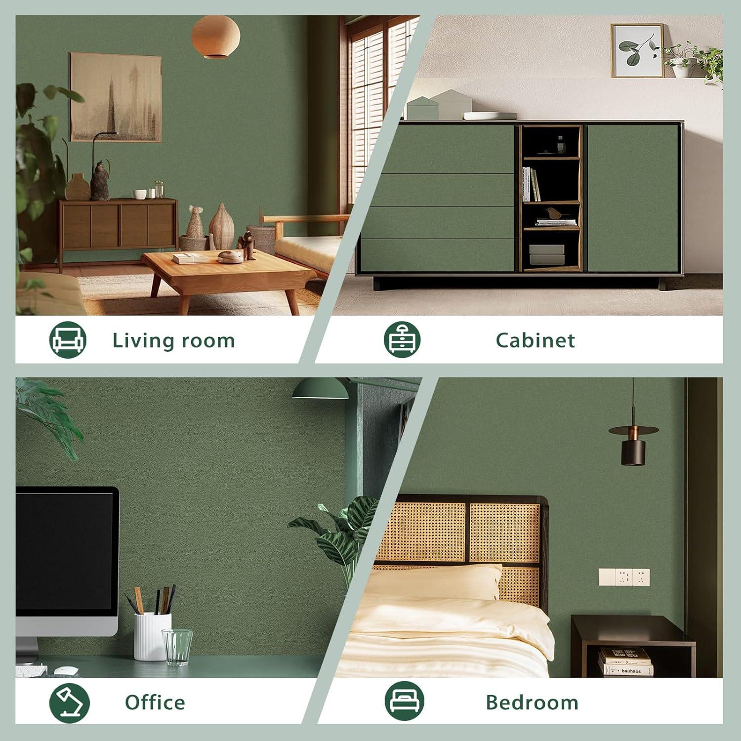 Papel Tapiz Verde Abyssaly Autoadhesivo 45x300 cm Removible