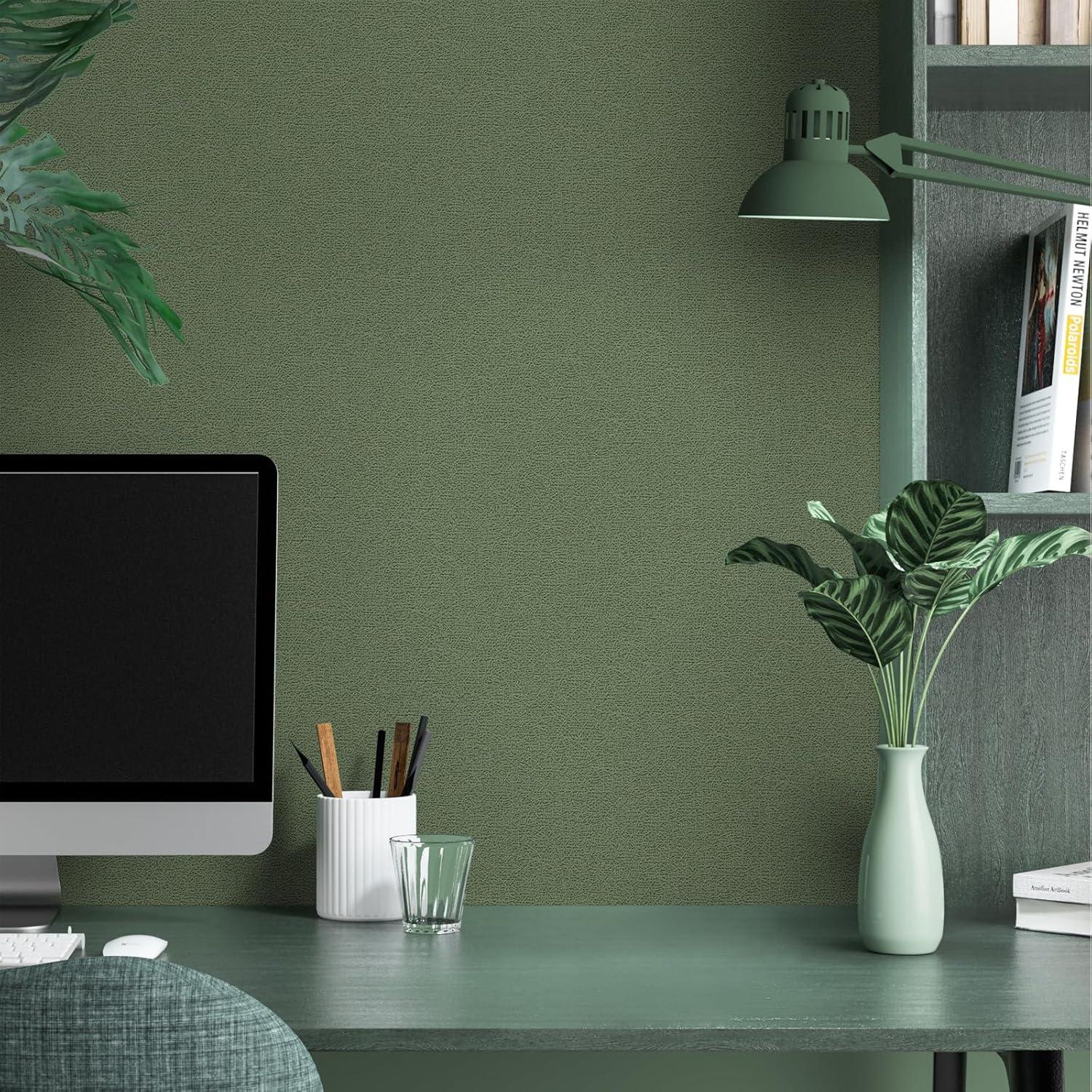 Papel Tapiz Verde Abyssaly Autoadhesivo 45x300 cm Removible