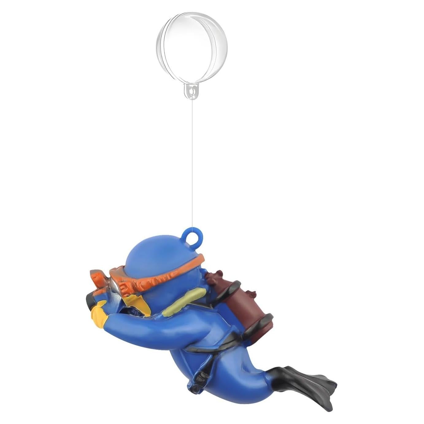 Decoración de Acuario Buceador Onesimcr Azul Divertido
