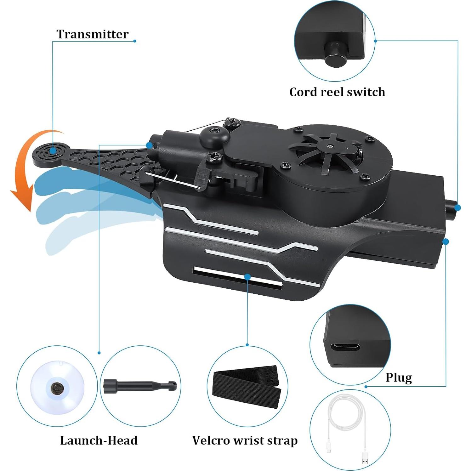 Lanzador de Telaraña Lumhew Negro - Juguete Realista para Niños