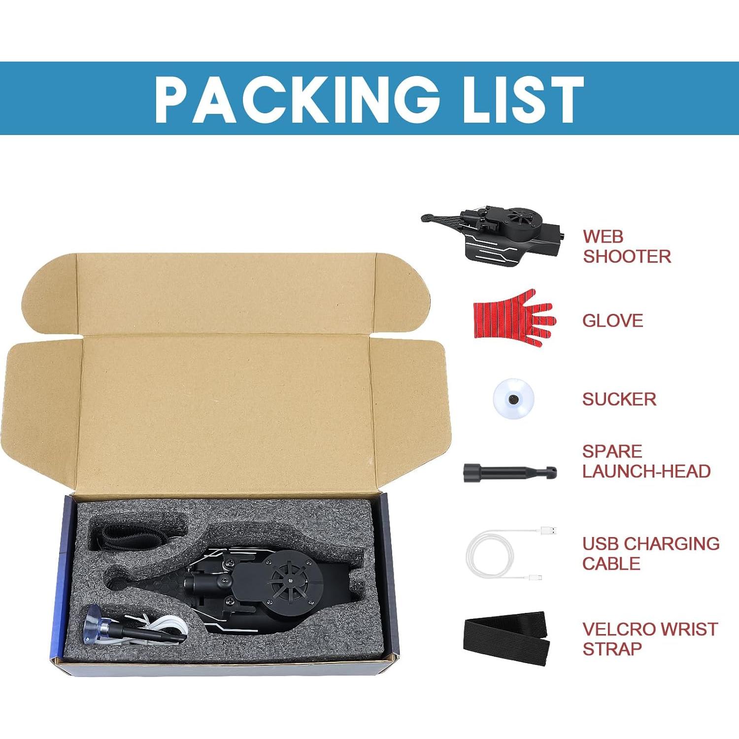 Lanzador de Telaraña Lumhew Negro - Juguete Realista para Niños