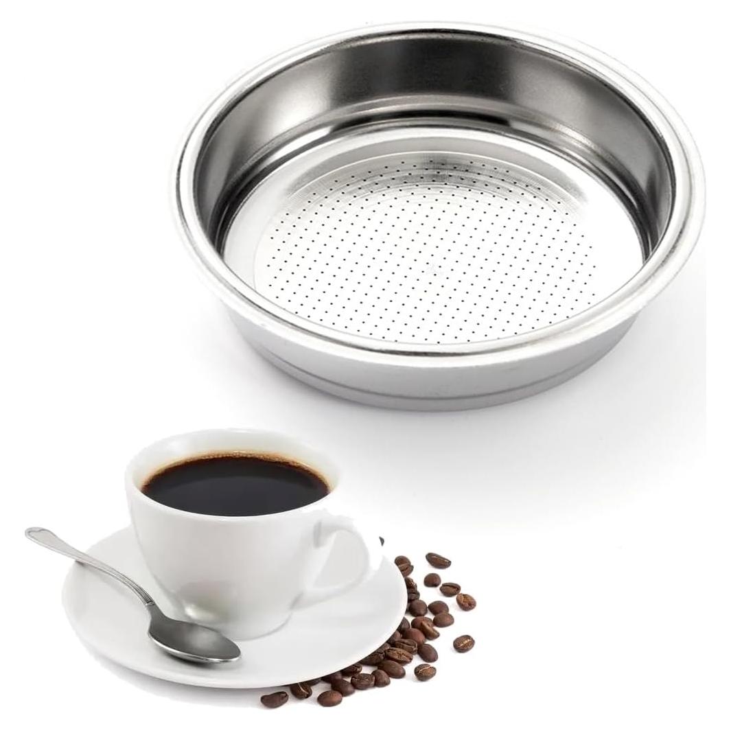 Filtro de café de acero inoxidable WenTigDY 51 mm doble taza