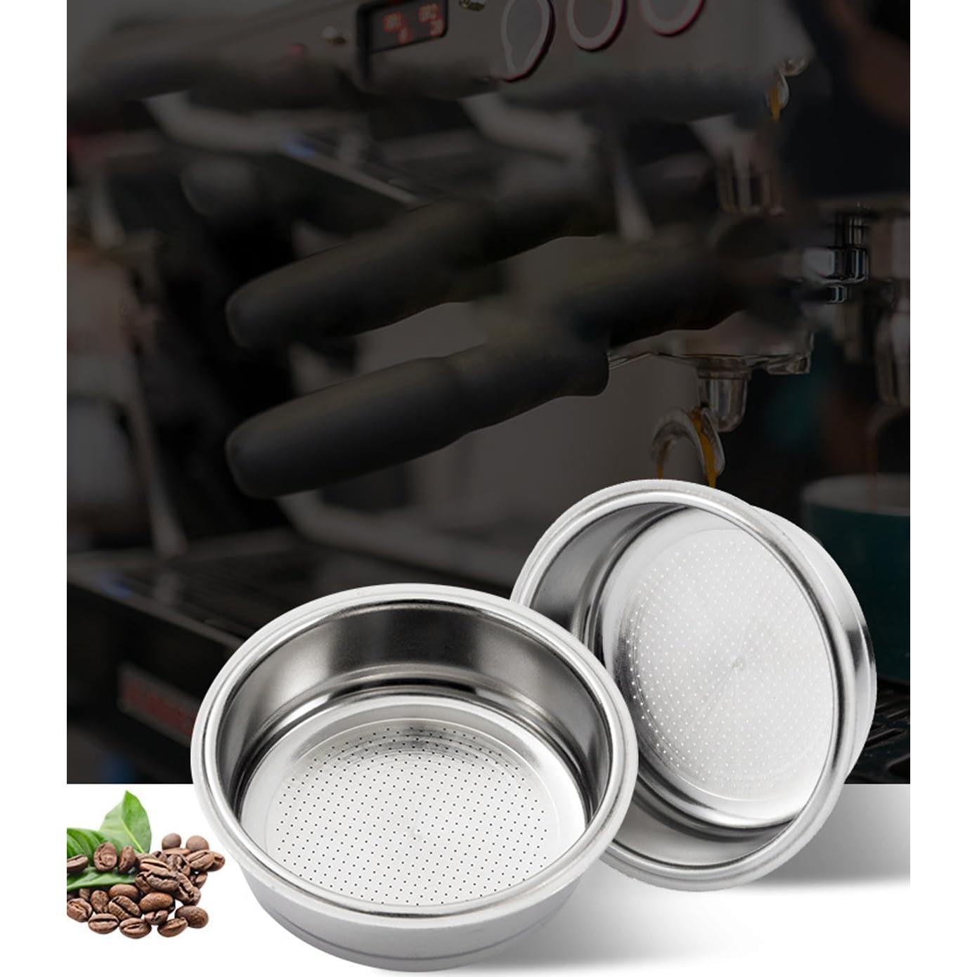 Filtro de café de acero inoxidable WenTigDY 51 mm doble taza