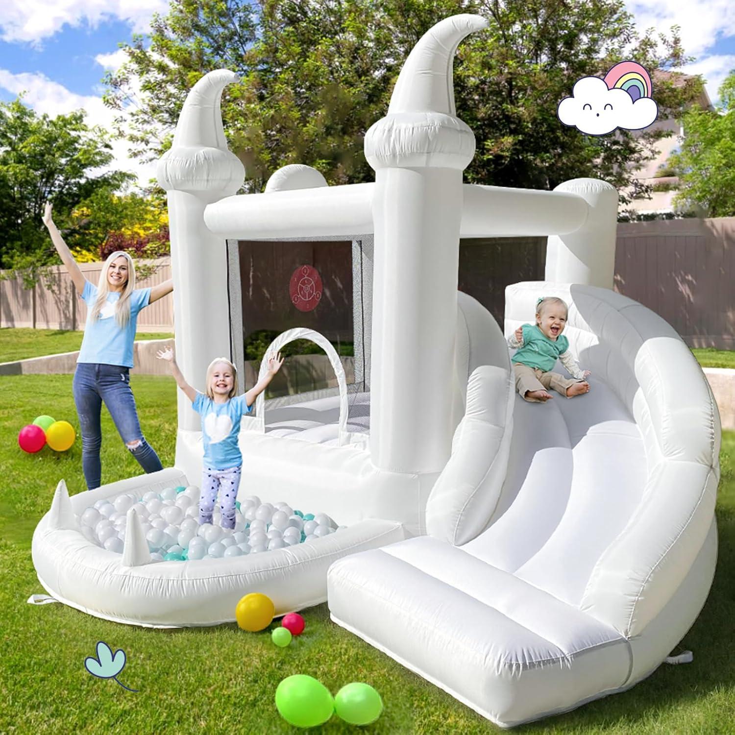 Casa de Rebote Inflable NIUER TECH con Tobogán y Piscina