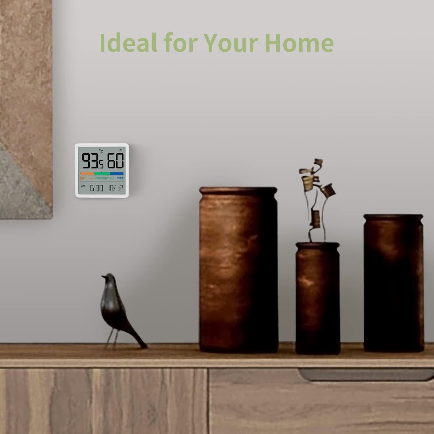 Termómetro Higrómetro Digital NOKLEAD 5253T-W, Interior 7cm