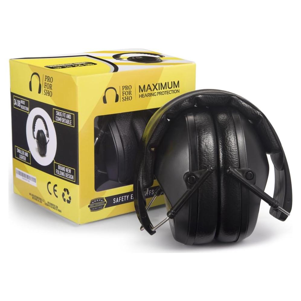 Auriculares de Protección Auditiva Pro For Sho 34dB NRR Negro