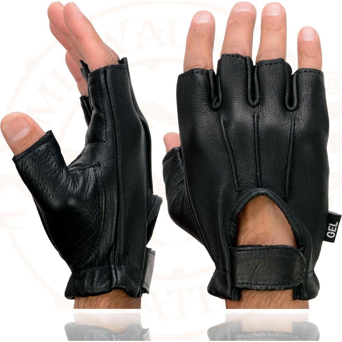 Guantes Sin Dedos de Piel de Ciervo para Hombre SH878