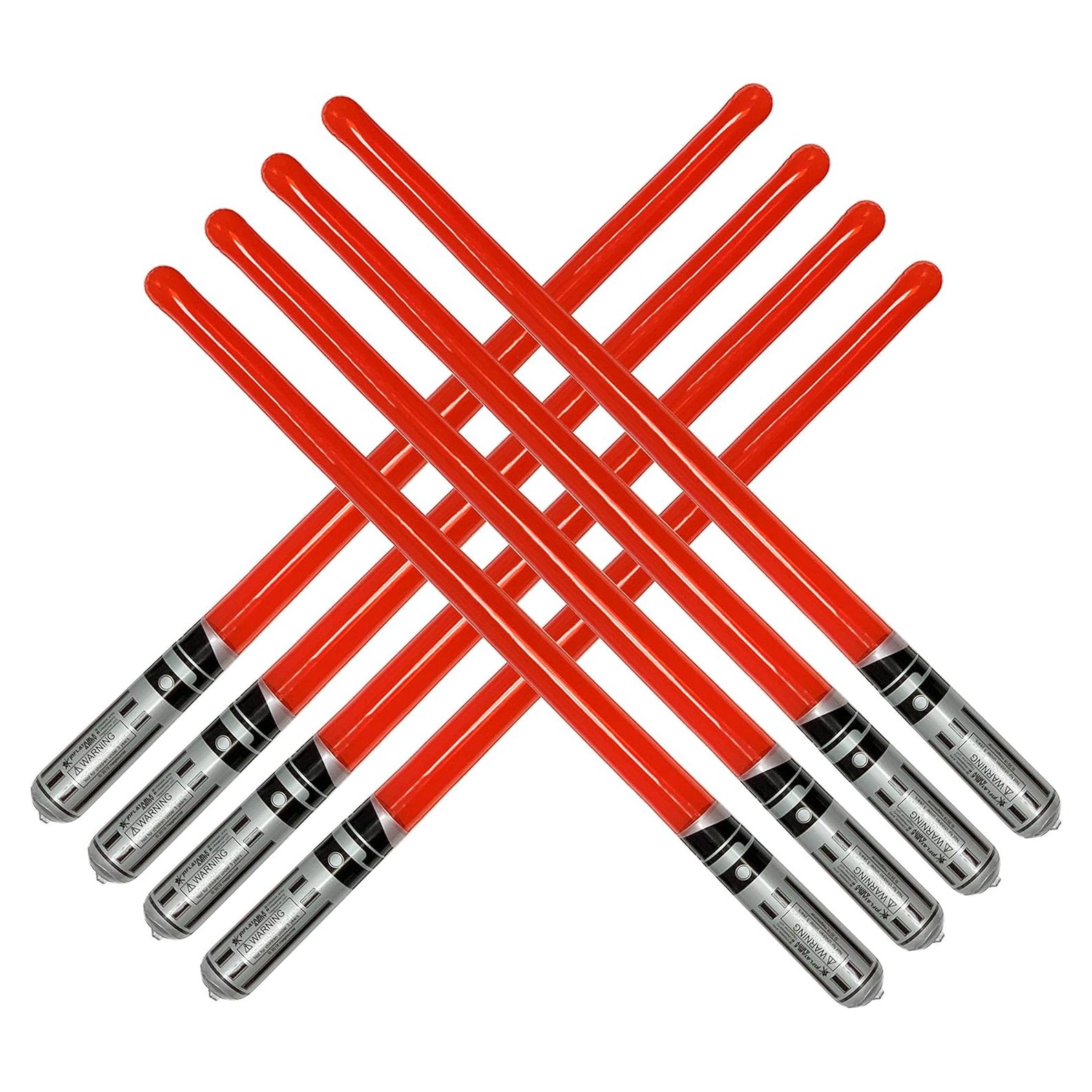 8 Espadas Inflables Rojas Megasumer 78,74 cm para Jugar