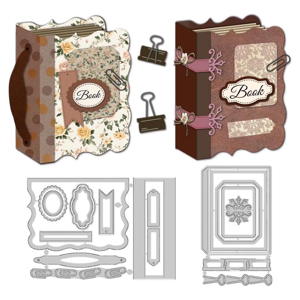 Troqueles de Corte de Acero al Carbono Mini Libro 3D DIY