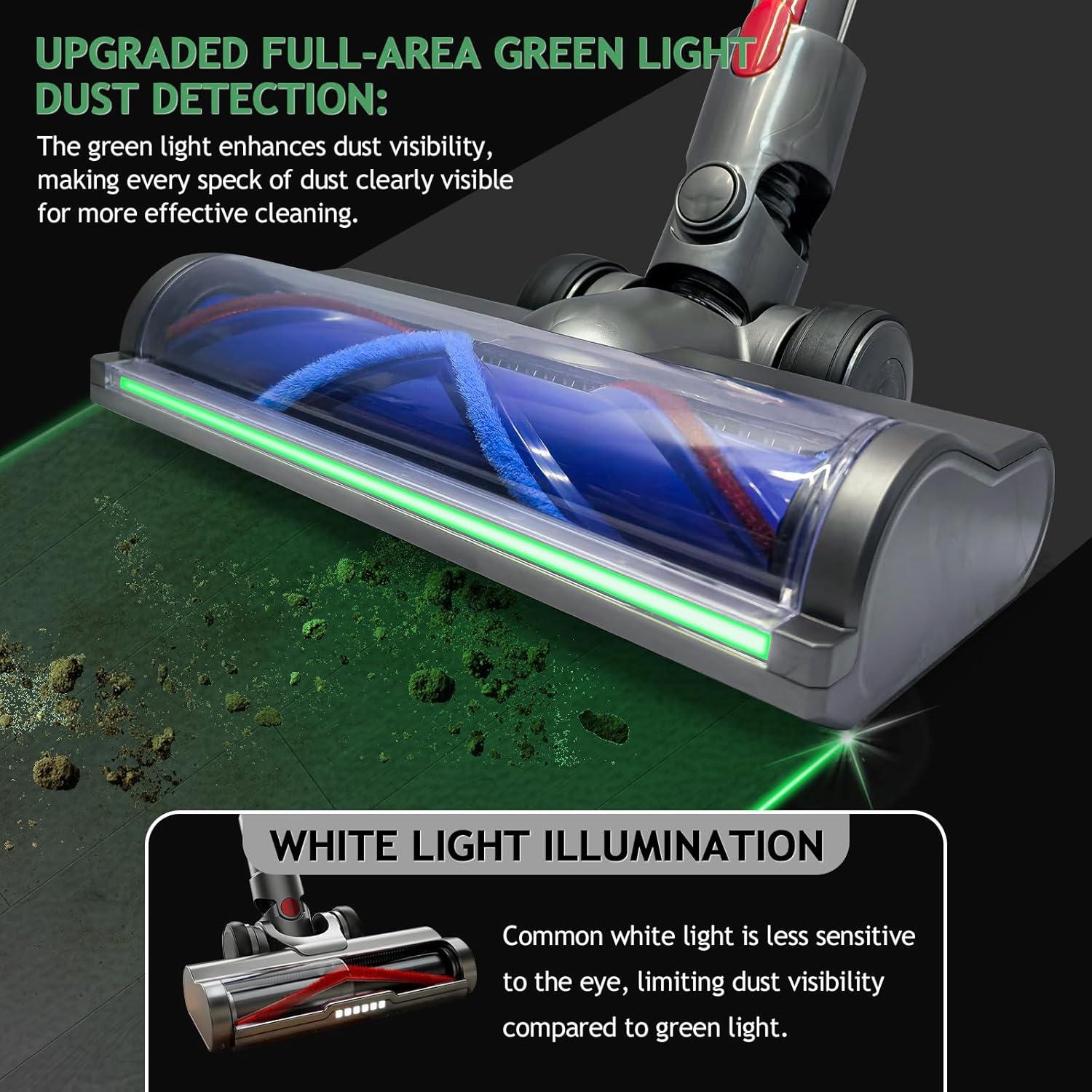 Cabezal de Aspiradora SPRYAR para Dyson V6 DC58 DC Series con Luz LED