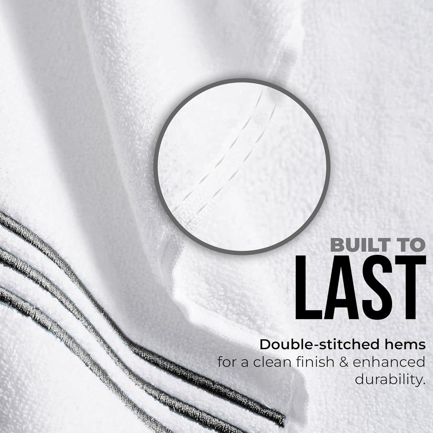 Juego de Toallas Premium Simpli-Magic 8 Piezas Algodón Negro