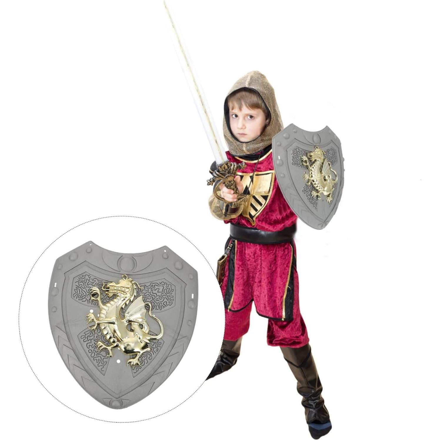 Escudo Medieval Toyvian para Niños 28x24 cm ABS
