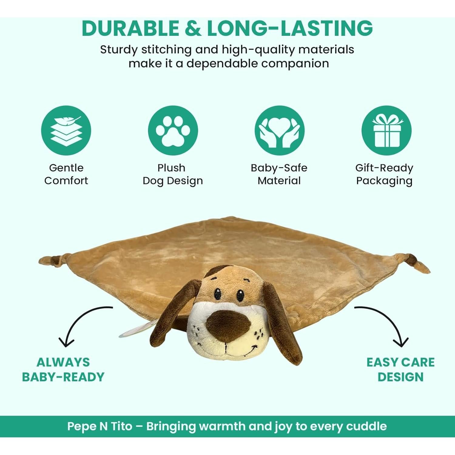 Manta de Seguridad Pepe n Tito - Forro Polar para Bebés 38x44 cm