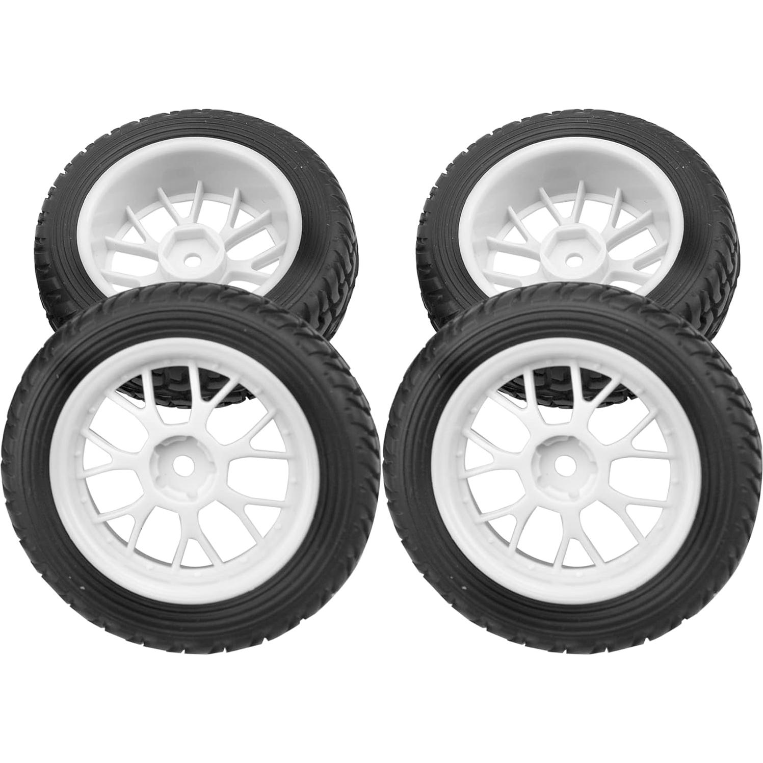 Neumáticos de goma y llantas plásticas 75mm HIRCQOO 1/10 RC