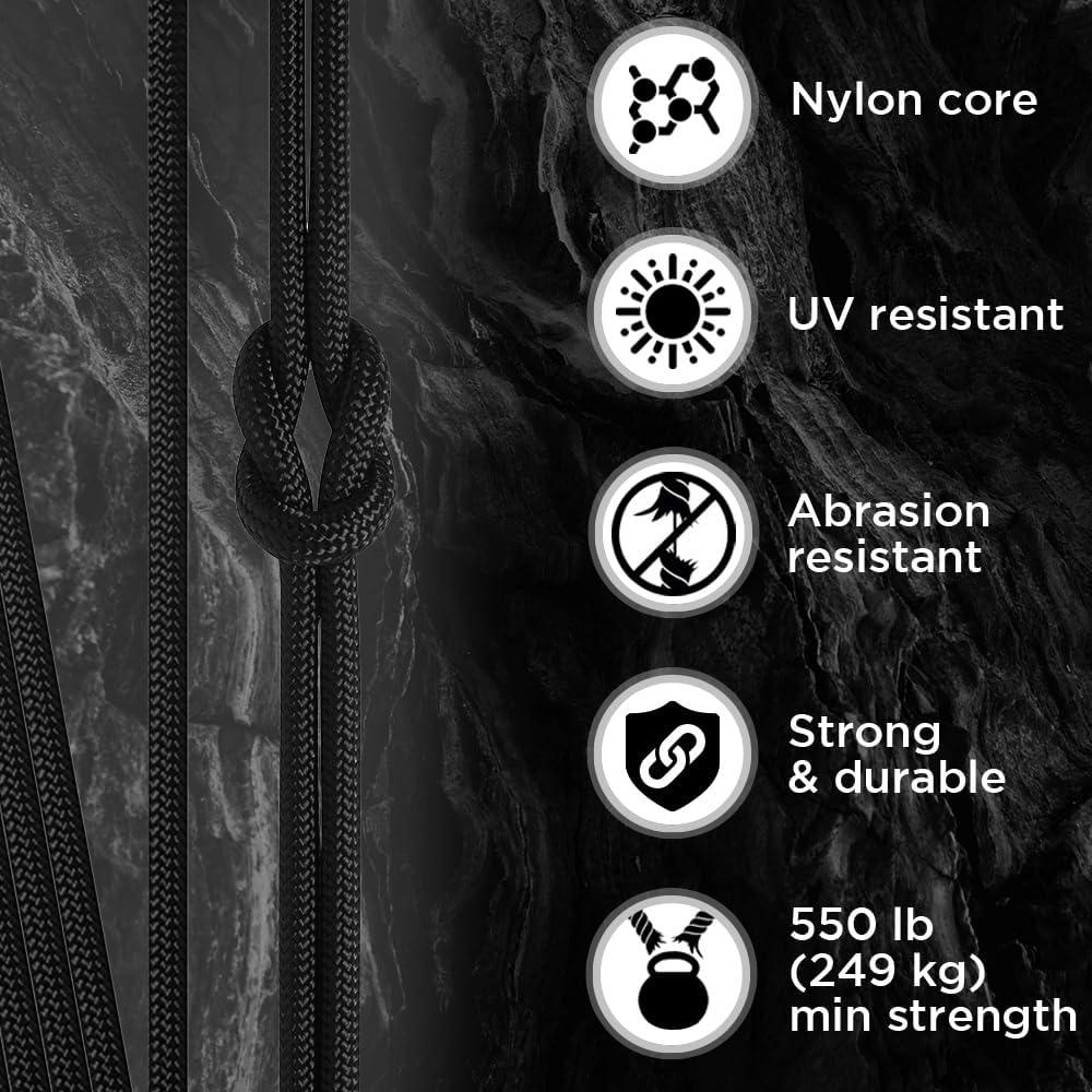 Cuerda Paracord TECEUM 550 - 50 pies Albaricoque Nylon