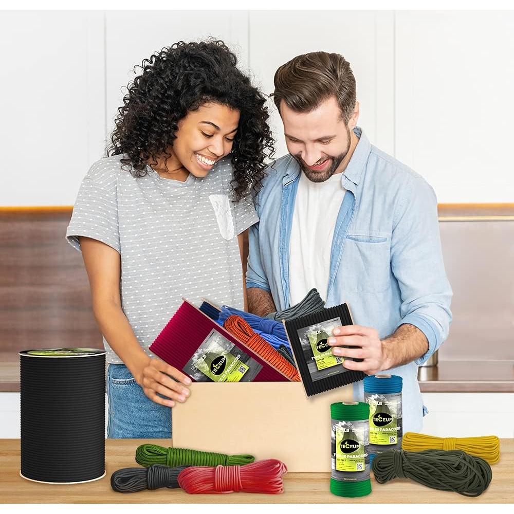 Cuerda Paracord TECEUM 550 - 50 pies Albaricoque Nylon