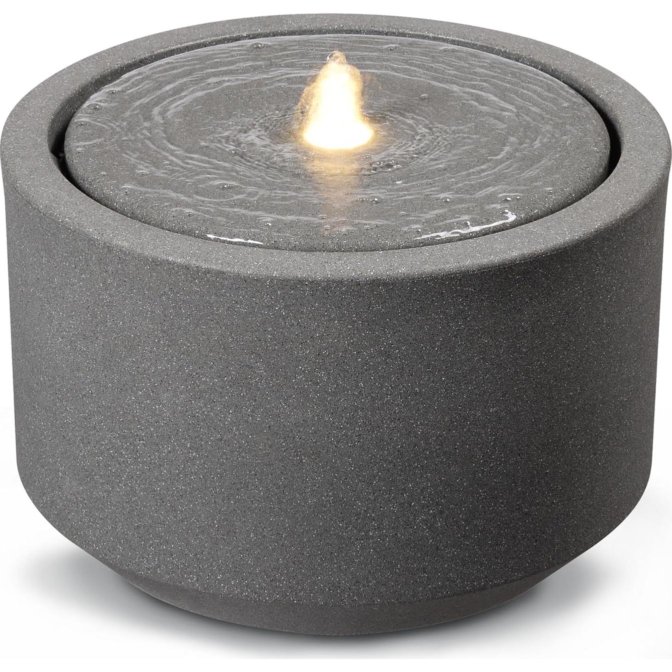 Fuente de Agua Exterior PUULYE 40x40 cm Ecológica con LED