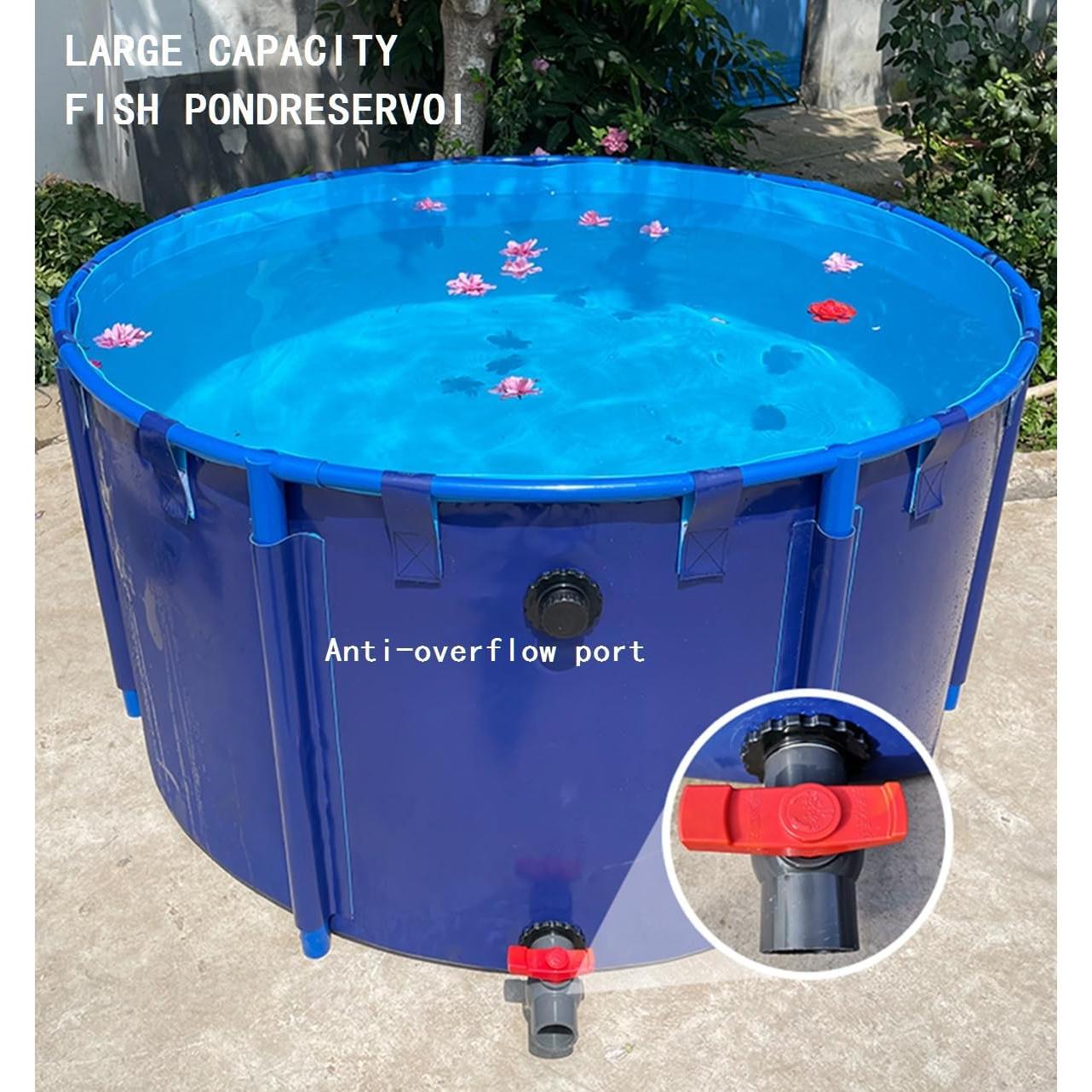 Estanque Redondo Elevado MOGUOBIN 1350L PVC para Peces