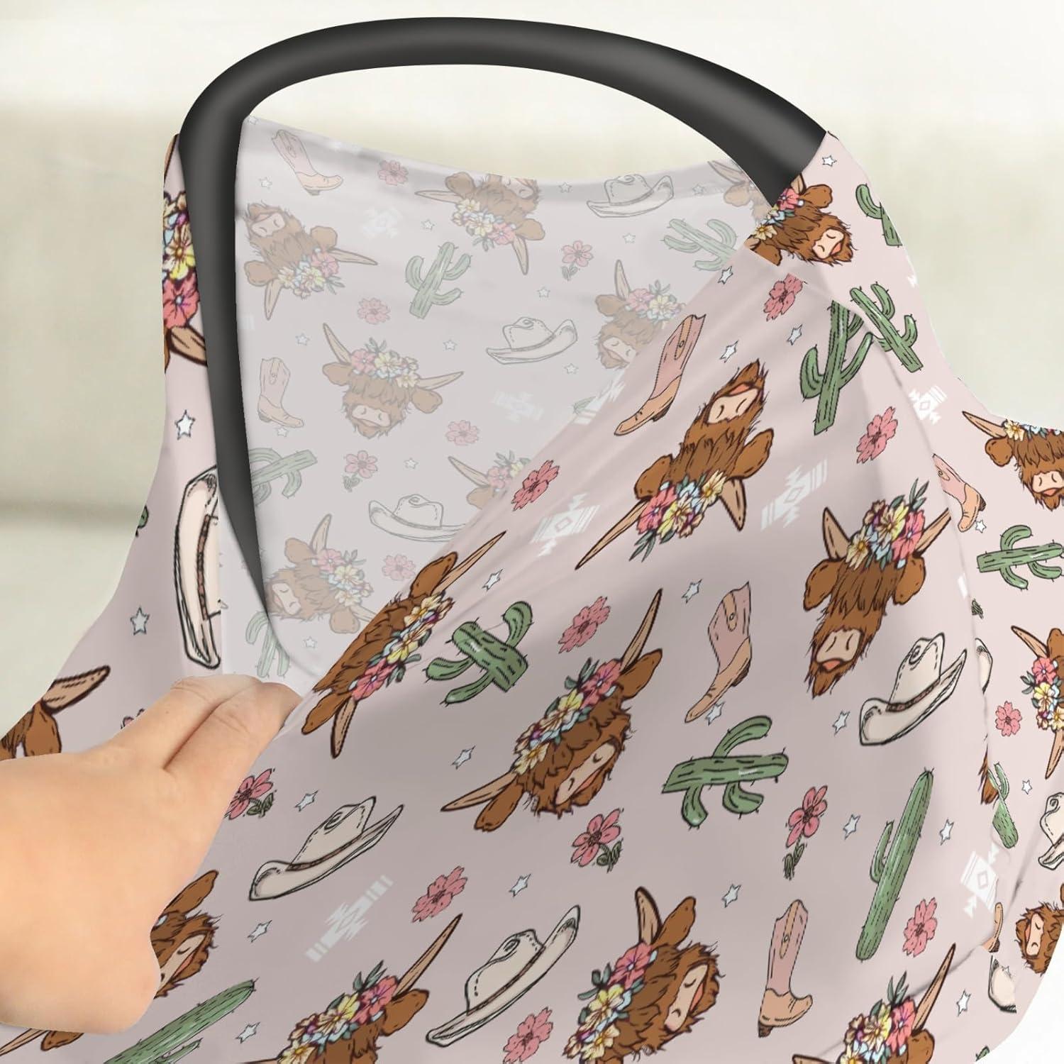 Cubierta de Coche para Bebés 5-en-1 Vaquera Rosa Transpirable