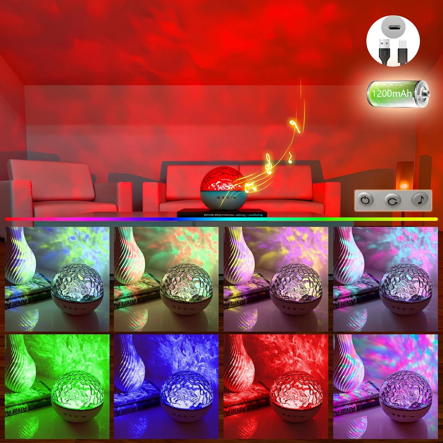 Proyector de Olas del Océano Colorido Colorful Life 11cm